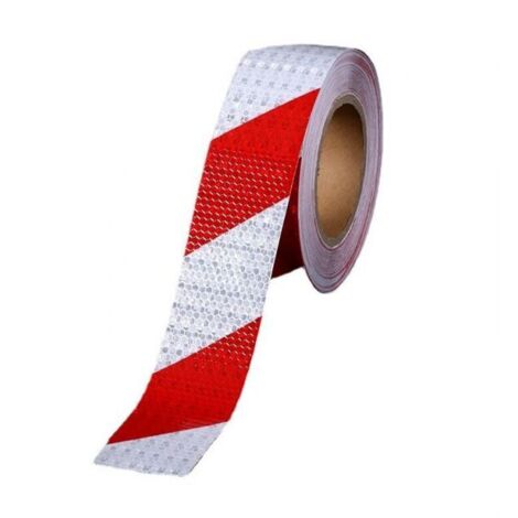Cinta reflectante roja de advertencia de tráfico, 5 cm x 25 m