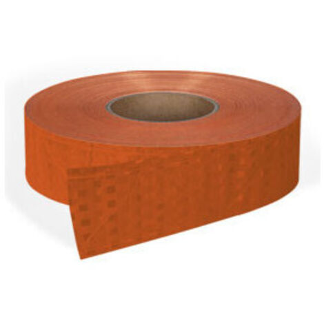 Cinta retroreflectante de coser plastificada Highman. Cinta alta visibilidad para ropa de trabajo. Naranja fosforescente