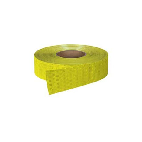 Cinta retroreflectante de coser plastificada VALENTO Highman. Cinta alta visibilidad para ropa de trabajo. Amarillo fosforescente