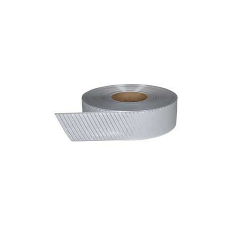 Cinta retroreflectante termoadhesiva con diseño VALENTO Pilesa. Cinta alta visibilidad para ropa de trabajo.  Gris plata