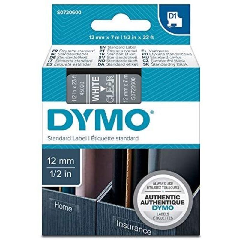 Schriftband Clear White 45020 (S0720600) - Dymo