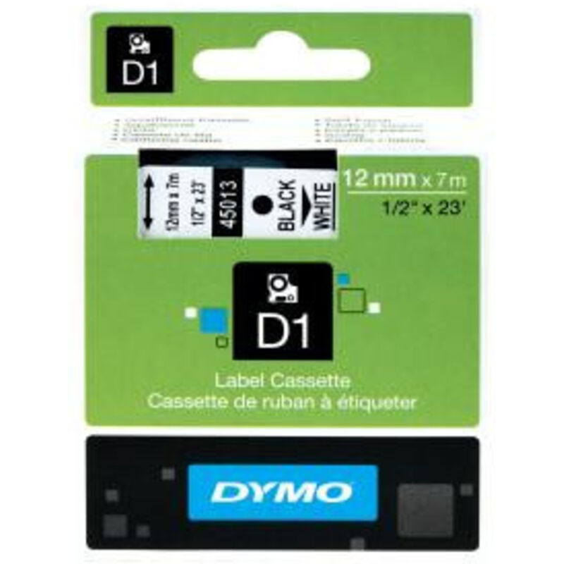 Dymo Schriftband 45021 White Black (S0720610)
