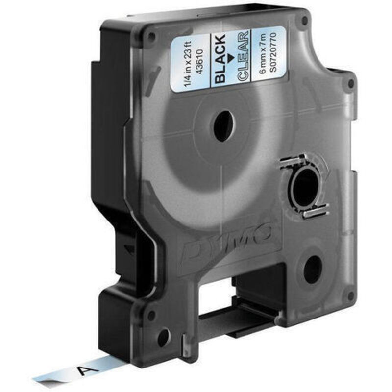 Dymo Schriftband 43610 Clear Black Schwarz (S0720770)