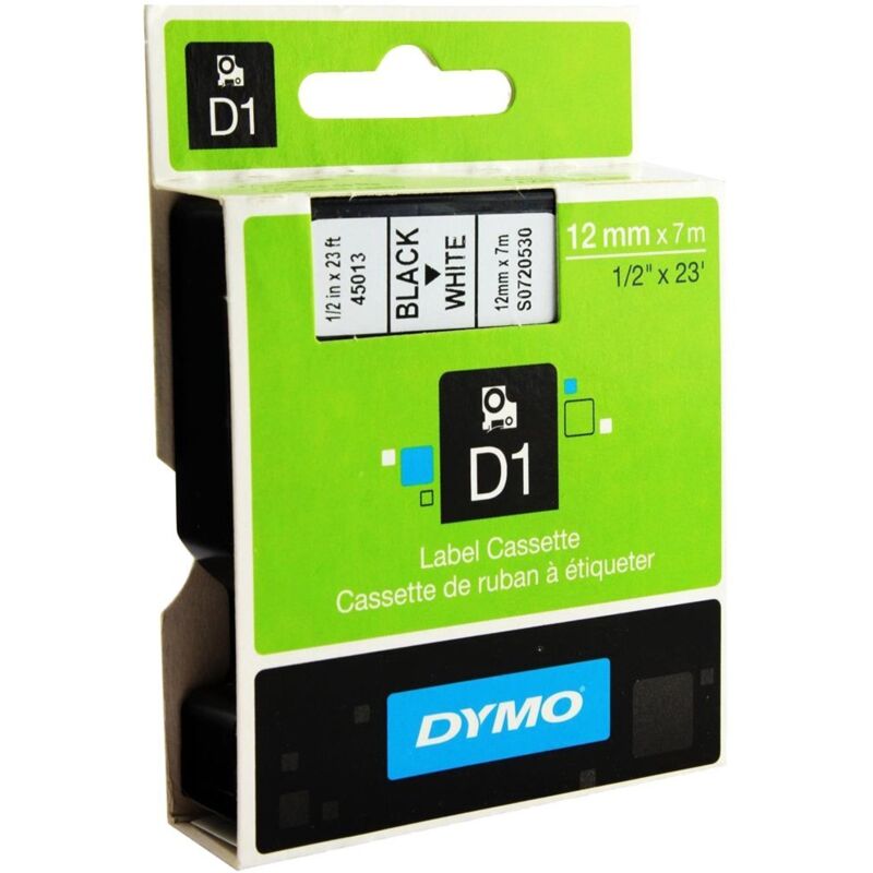 Dymo - Cinta de Etiquetado 45013 Negro Blanco (S0720530)