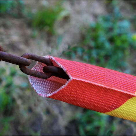 Cinta señalización tubular 60MMX10M Rojo/Amarillo Ponsa