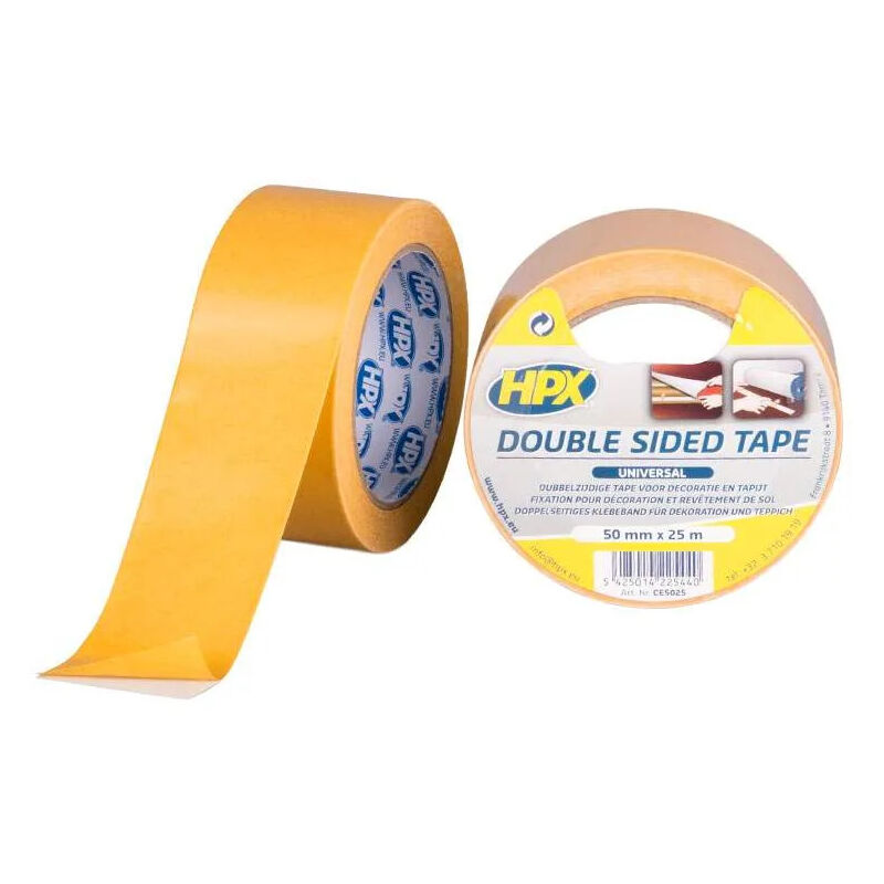 

HPX - Cinta universal de doble cara, blanca, 50mm x 25m