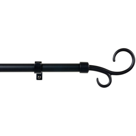 Cintacor Ausziehbare Gardinenstange Schwarz 160-300 cm