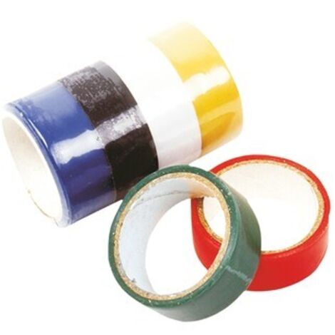Cintas aislantes, 19 mm x 3 m, 6 unidades.