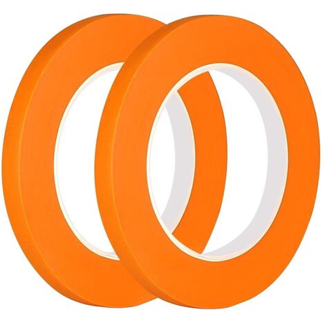 cintas de enmascarar de uso general de 10 mm x 50 m, para protección de superficies durante trabajos de decoración/pintura, color naranja.