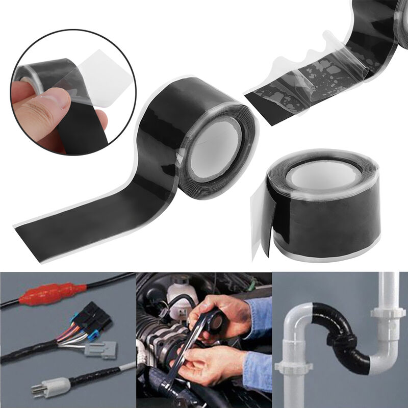 

Cintas de reparacion de aislamiento de sellado de caucho de silicona autoadhesivo impermeable,Gris, 3m