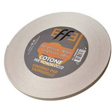 CINTINO AVVOLGIBILI COTONE AVANA/GRIGIO - MM 18 GR/MT 18 MT 50 - 1 pezzo