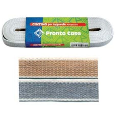 CINTINO COTONE AVANA E GRIGIO PER AVVOLGIBILI IN MATASSINE- - mt.7,5x mm.22h. in matassina gr.18 per metro - 12 matassa