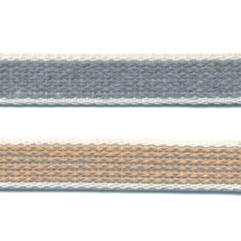 Image of Cintino cotone avana e grigio per avvolgibili - mt.50x mm.18h. in rotolo