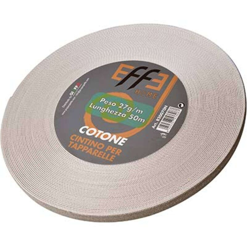 Effe - cintino avvolgibili cotone avana/grigio mm 22 gr/mt 27 mt 50