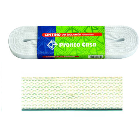 Cintino nylon bianco per avvolgibili in matassine - mt.5,5x mm.22h. in matassina gr.23 per metro