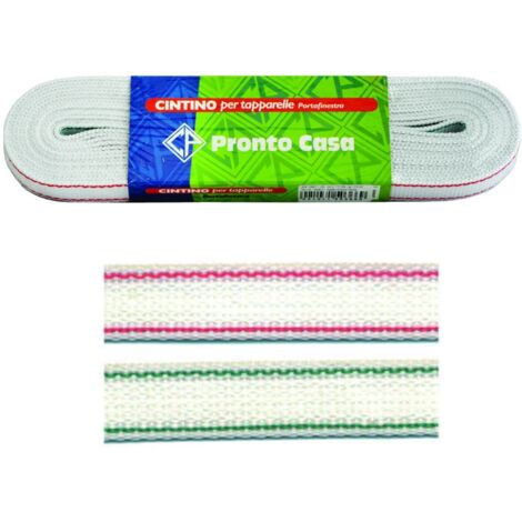 Cintino Nylon Rigato Rosso E Verde Per Avvolgibili In Matassine - mt.7x mm.22h. in matassina - 12 ms