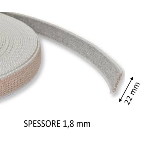 CINTINO TIPO LEGGERO GRIGIO/BEIGE LARGHEZZA 22 MM - SPESSORE 1.8 MM