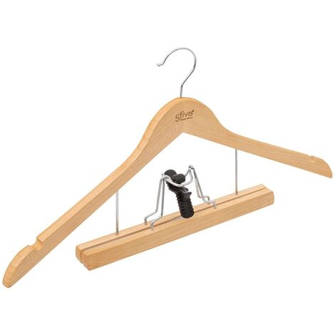 Cintre à costume beige en bois - 5five