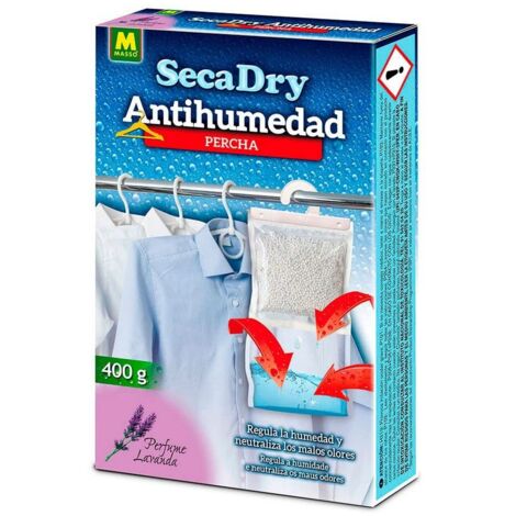 Cintre Antihumidité Secadry 400g Absorbeur D'humidité Suspendu Pour Placards - Massó