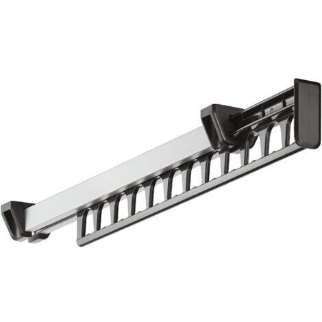 Cintre coulissant pour garde-robe – Supporte 12 cintres – Longueur 315mm – Matériaux en oxyde d'aluminium et plastique ABS