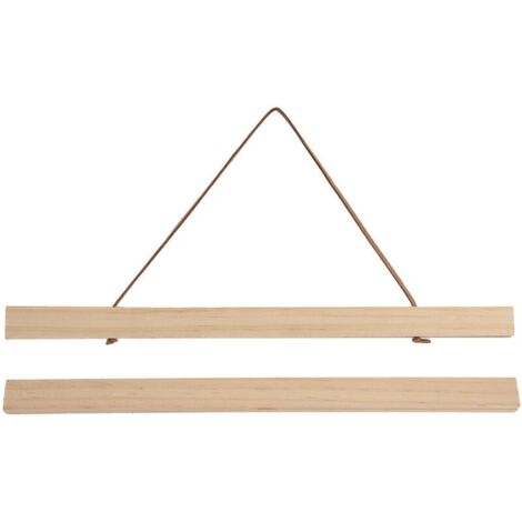 Cintre d'affiche en bois, cadre de suspension magnétique DIY pour art/impressions/toile/photos/images/uvres d'art 21 x 2,1 cm