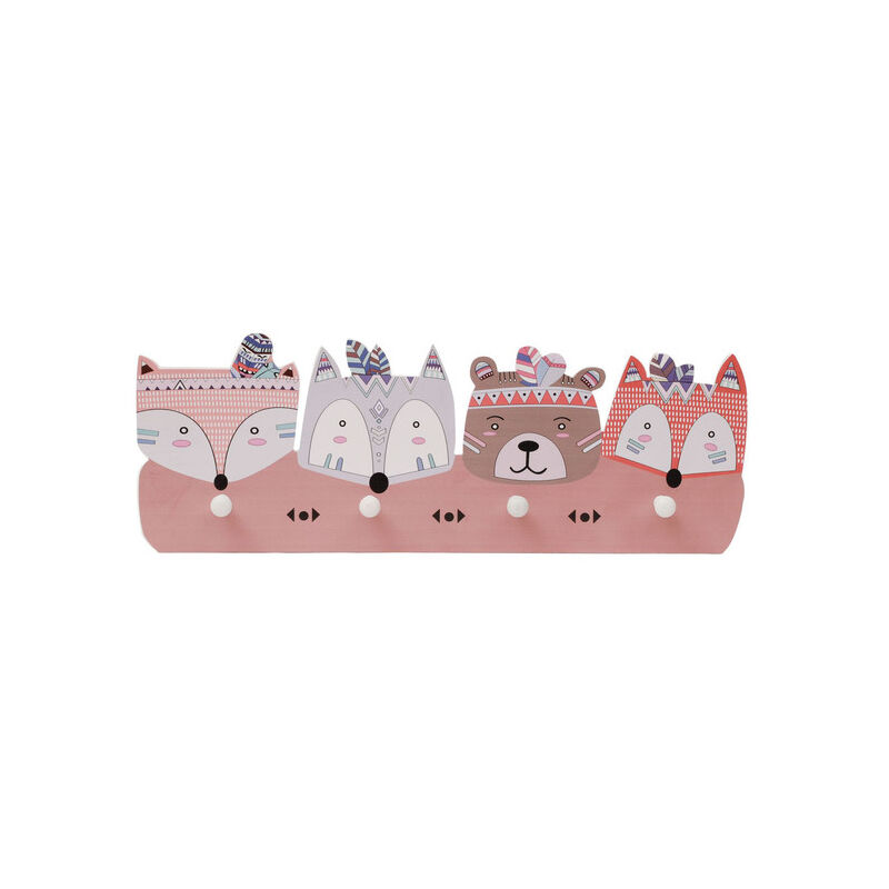 Cintre dans la chambre Cintre Porte-serviettes Mur pour enfants Décoratif Mignon Enfants Cintre avec 4 crochets Vêtements