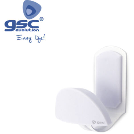 Cintre en acier inoxydable + bouton abs blanc 45x84mm GSC 003802793
