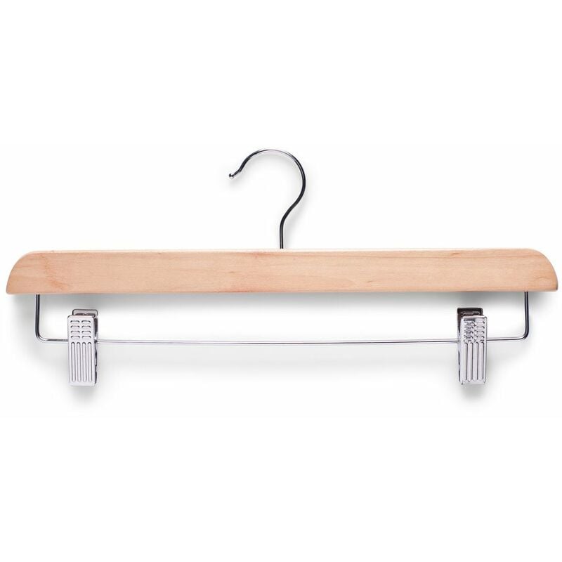 Zeller - Cintre en bois avec pinces pour jupe, 1 pièce
