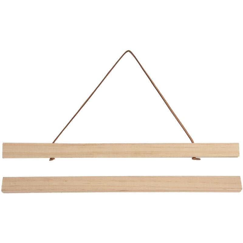 Jeffergarden Cintre en bois pour affiches DIY Cadre suspendu magnétique pour art/impressions/toile/photos/images/uvres d'art 40 x 2,1 cm