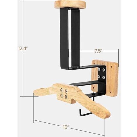 Cintre en bois, support mural pour casque de moto