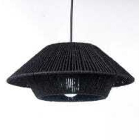 Cintre en corde vintage - Décoration idéale pour hôtels, restaurants et maisons d'hôtes - 30 x 12,5 cm - Noir