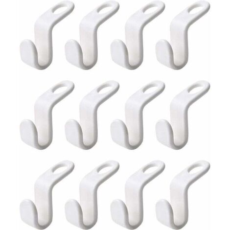 Cintre Gain de Place Crochets Suspension Connexion Chute Clips D'extension pour Garde-Robe Organisateur de Vêtements Crochet D'extension de Cintre Cintres Peu Encombrants (12 PCS)