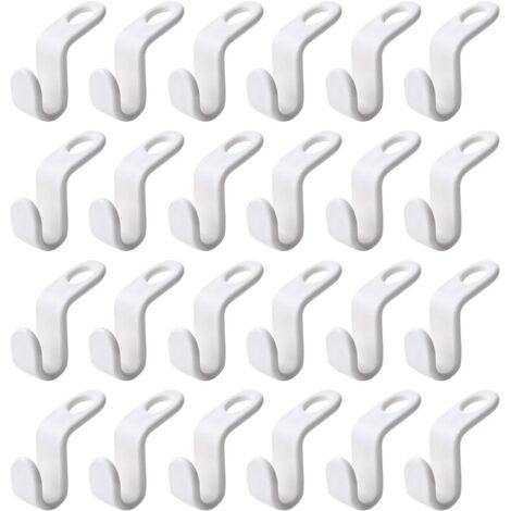Cintre Gain de Place Crochets Suspension Connexion Chute Clips D'extension pour Garde-Robe Organisateur de Vêtements Crochet D'extension de Cintre Cintres Peu Encombrants (24 PCS)