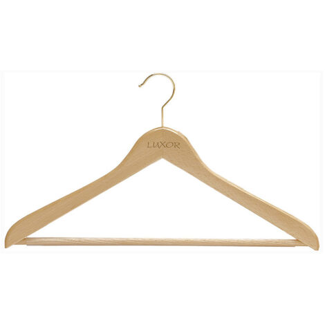 Cintre Galbé Bois Naturel Luxor Sergent 45cm - MONDEX