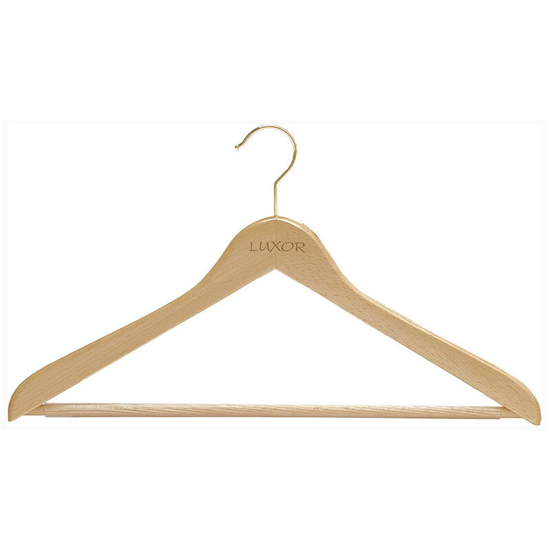 MONDEX Cintre Luxor Sergent Galbe Naturel Vernis Bad 45cm
