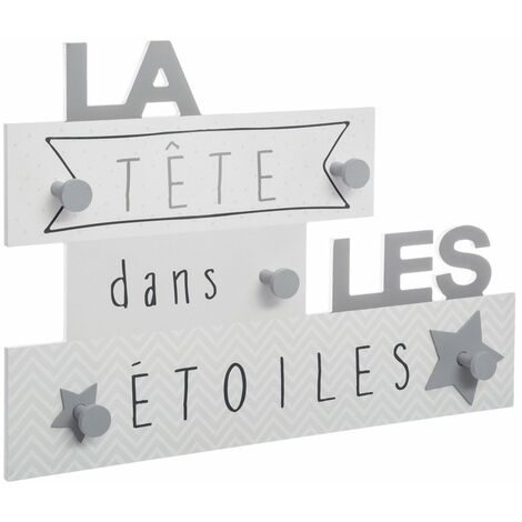Cintre mural enfant, 48 x 34 cm, gris