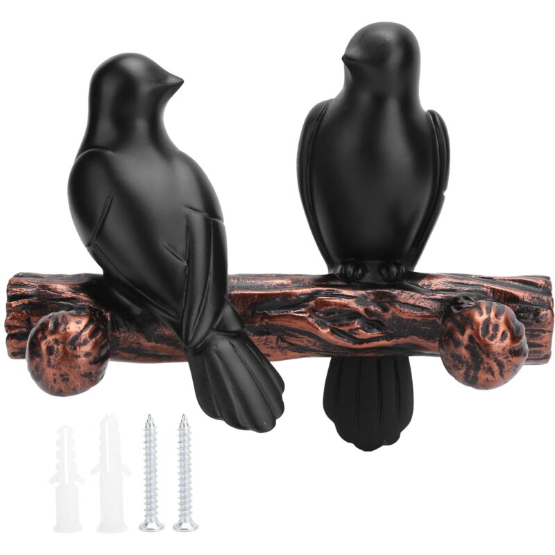 Cintre mural innovant en résine en forme d'oiseau pour entrée de chambre à coucher