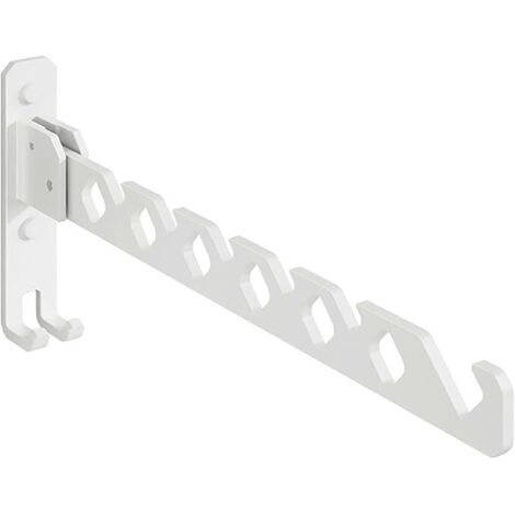 Cintre pliable, crochet à vêtements, cintre en alliage d'aluminium, crochet, cintre mural, utilisé pour accrocher des vêtements dans les balcons, les salles de bains, les couloirs(blanc)