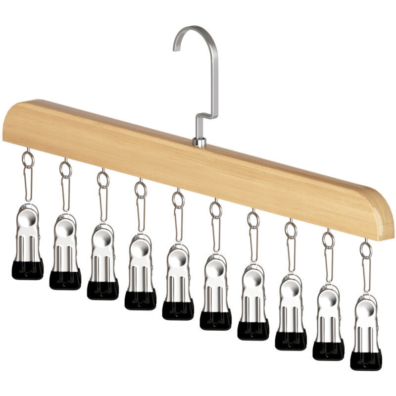 Cintre pour Chapeau, Porte-Casquette Baseball avec 10 Clips en Acier Inoxydable pour Placard Chambre, Casquettes Baseball suspendues, Casquettes