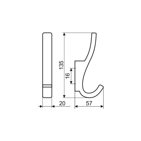 Cintre RW07, chrome brillant