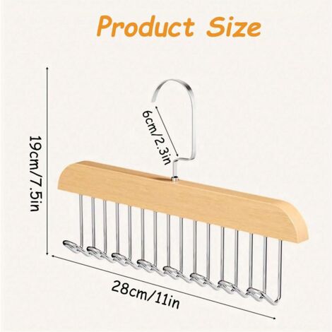 Cintres antidérapants avec plusieurs crochets, ensemble de 4, cintres à 360 degrés avec 8 crochets, supports de rangement antidérapants