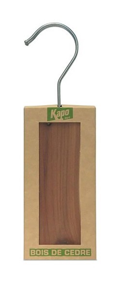 Kapo - Cintres anti-mites bois de cèdre - lot de 2
