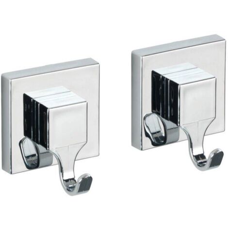 Cintres de salle de bain SQUARE 2 pièces, sous vide - Loc, Wenko