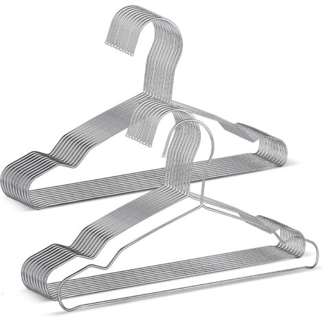 Cintres En Acier Inoxydable - 12 4 X 6 85 Pouces - Pour Vêtements Enfants - Lot De 20