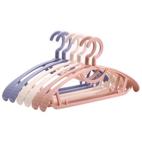 Cintres en Plastique - Non spécifié - 10 pcs/lot - Anti-dérapant - Large épaule - Couleur aléatoire