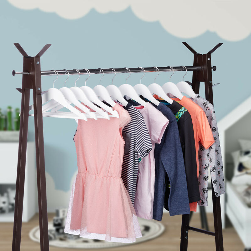 BLANC OU BLEU BLANC LOT DE 8 CINTRES POUR VETEMENTS DE BEBE ROSE
