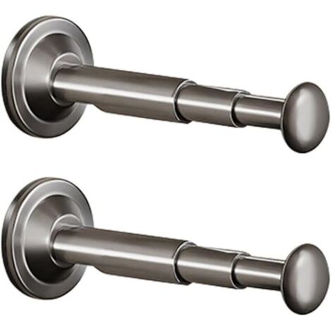 Cintres Muraux à Ventouse Lot de 2 – Organisateur Balcon Gris, Multifonctionnel et Sans Perçage