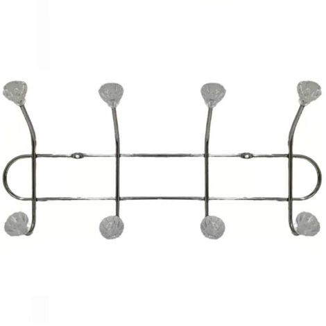Cintres Muraux Muraux Muraux 8 4 + 4 Crochets En Métal Avec Des Fleurs De Cristal