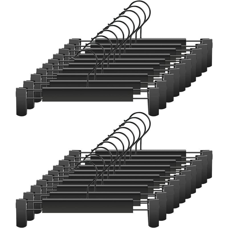 Cintres Pantalons,Cintres de Jupe Peu Encombrants avec Crochets Pivotants à 360 °,Cintres à Pinces Réglables,Vêtements Manteau Vêtement Jeans Cintres