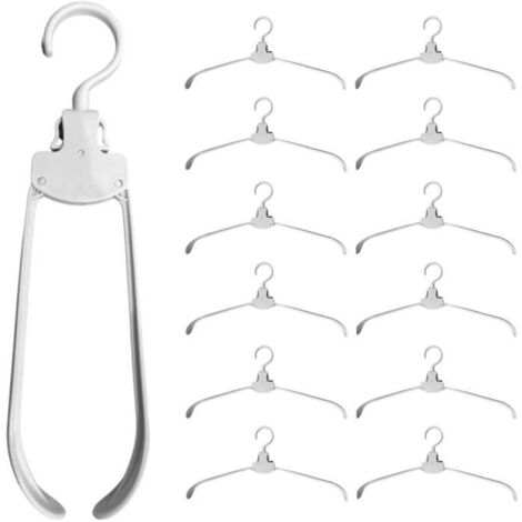 Cintres Pliables - Non Marqué - 15 pcs - Antidéformation - Gain de Place - Plastique Résistant